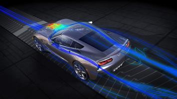 Chevrolet in wind tunnel simulation
