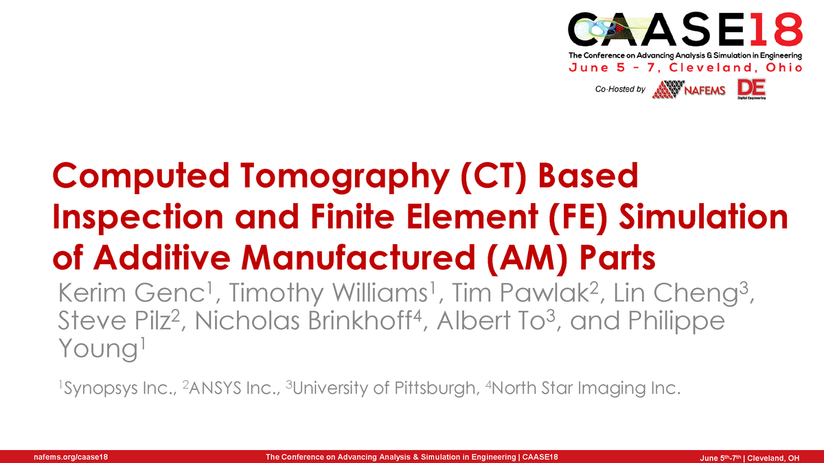 NAFEMS - Computed Tomography (CT) Based Inspection and Finite Element ...