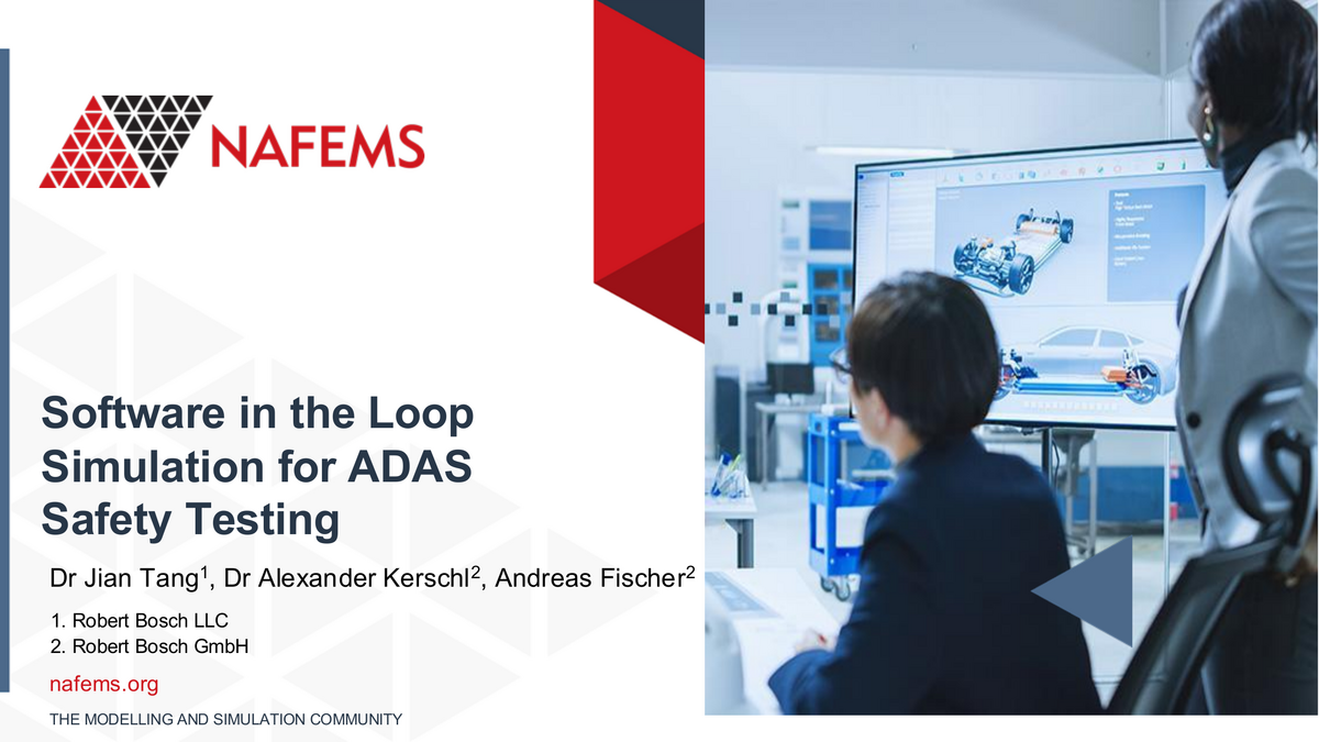 NAFEMS - Software in the Loop Simulation for ADAS Safety Testing