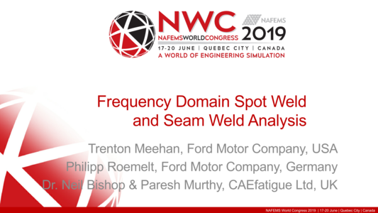 nafems frequency domain spot weld seam weld analysis seam weld