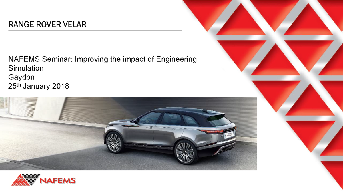 NAFEMS - Range Rover Velar, BIW and Vehicle Attributes, Examples of ...