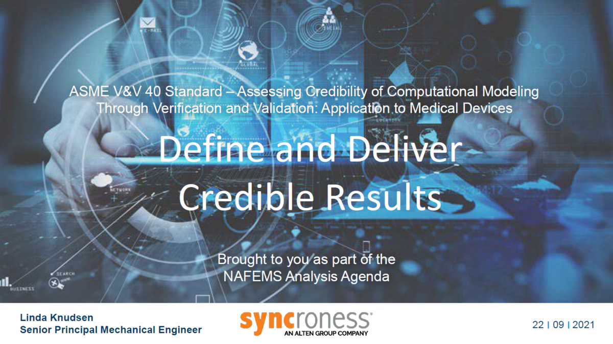 NAFEMS Define and Deliver Credible Results