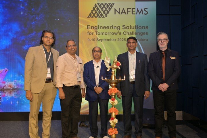 The NAFEMS India Steering Committee lighting the lamp for the 2025 Conference The NAFEMS India Steering Committee lighting the lamp for the 2025 Conference