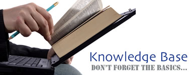 Knowledge Base -Don't forget the basics