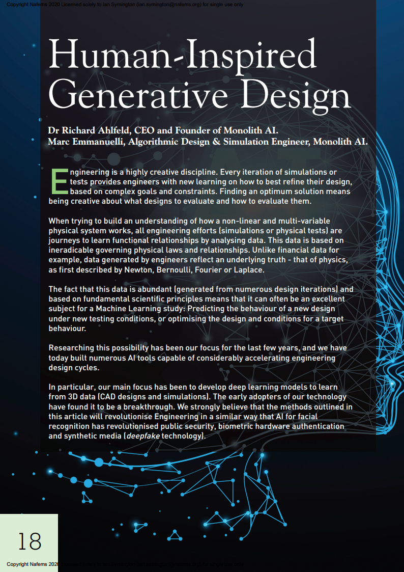 A DATA BASED APPROACH TO GENERATIVE DESIGN